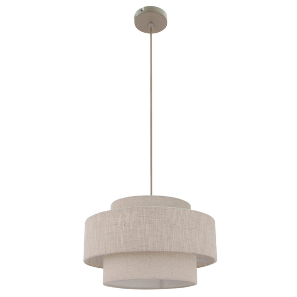 Die beige Trilo Pendelleuchte vereint Japandi-Stil mit natürlichem Charme.