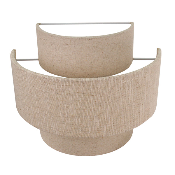 Die beige Wandleuchte Trilo vereint Japanischen Minimalismus mit skandinavischem Flair.