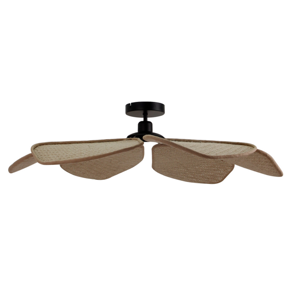 Detailansicht der modernen Deckenleuchte Schmetterling in beige. Ihr zeitloses Design bringt Wärme in jeden Raum.