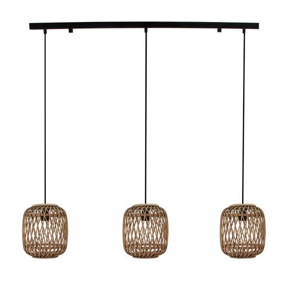 Detailaufnahme der braunen Cross Pendelleuchte von Various. Ideal für eine natürliche, ländliche Atmosphäre im Wohnraum.