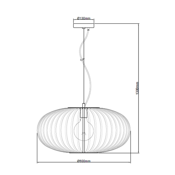 Detailansicht der goldenen Pendelleuchte Curvato mit industriellem Flair. Ideal für ein modernes Wohnambiente.