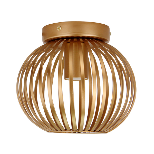 Detailreiche Deckenleuchte Curvato in edlem Bronze. Ihr modernes Design setzt warme Akzente in jedem Raum.