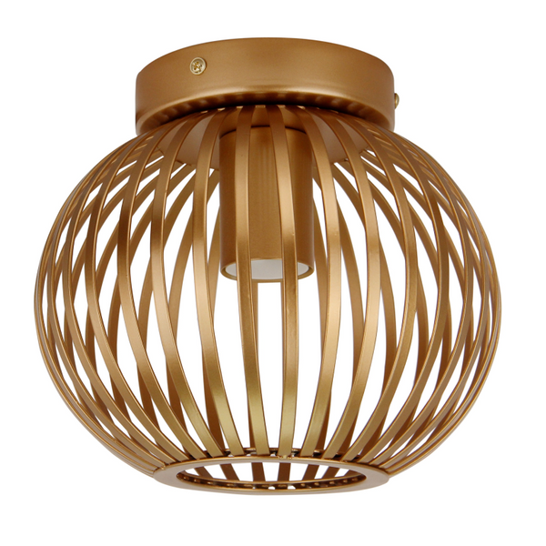Detailaufnahme der modernen Deckenleuchte Curvato in edlem Bronze. Sie setzt stilvolle Akzente und verbreitet warmes Licht.
