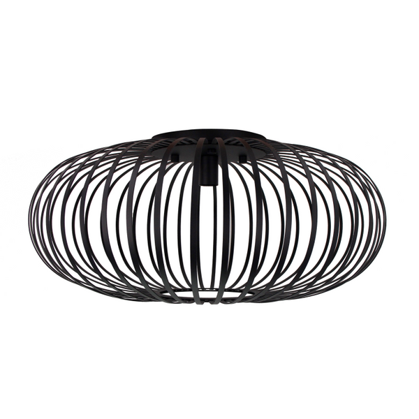 Detailansicht der schwarzen Curvato Deckenleuchte mit modernem Design. Ideal für eine stilvolle Beleuchtung in Ihrem Zuhause.