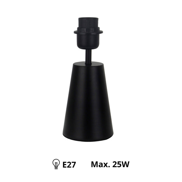 Detailansicht des zeitlosen Lampenfußes Faro in Schwarz. Perfekt für individuelle Lichtgestaltungen in jedem Raum.