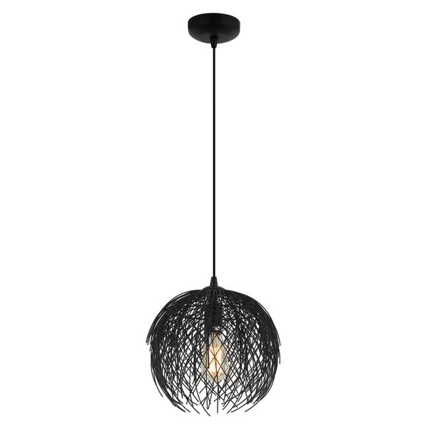 Die schwarze Pendelleuchte Filo Sottile begeistert mit modernem Design und schafft stimmungsvolles Licht im Raum.