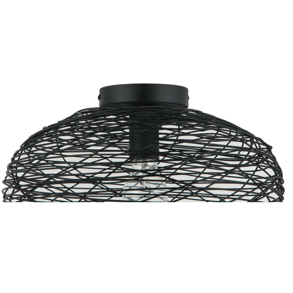 Detailaufnahme der schwarzen Deckenleuchte Filo Sottile. Sie vereint modernes Design mit harmonischer Lichtatmosphäre.