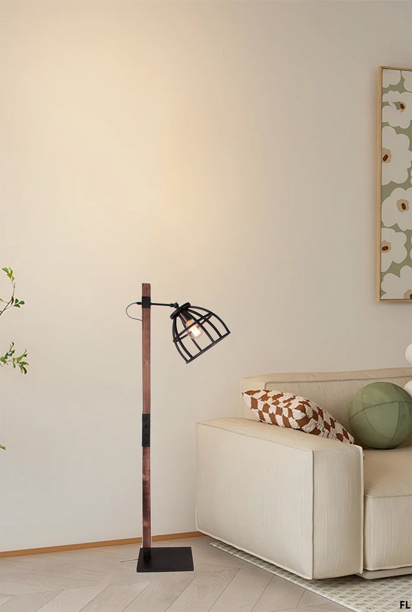 Detailaufnahme der schwarzen Frame Stehleuchte von Various. Ihre moderne Form fügt sich harmonisch in jedes Umfeld ein.