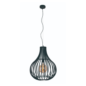 Schwarze Pendelleuchte Cipolle mit modernem Design.