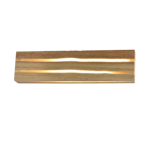 Rustikale Wandleuchte aus Holz mit natürlichem Charme. Perfekt für eine warme, einladende Atmosphäre in Ihrem Zuhause.