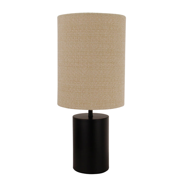 Detailaufnahme der schwarzen Lagos Tischleuchte, die modernes Design und elegantes Ambiente vereint.