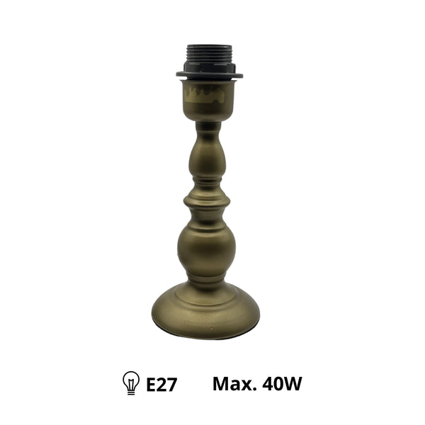 Detailansicht des modernen Lampenfußes in edlem Bronze-Ton. Verleiht jedem Raum einen Hauch von Eleganz und Stil.