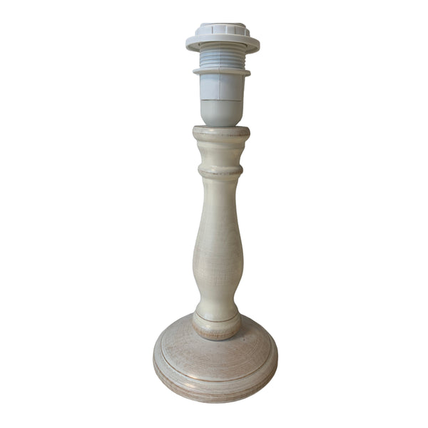 Moderner Lampenfuß in Creme mit einer Höhe von 20,5 cm. Ideal für kreative Lampenkreationen in jedem Wohnraum.