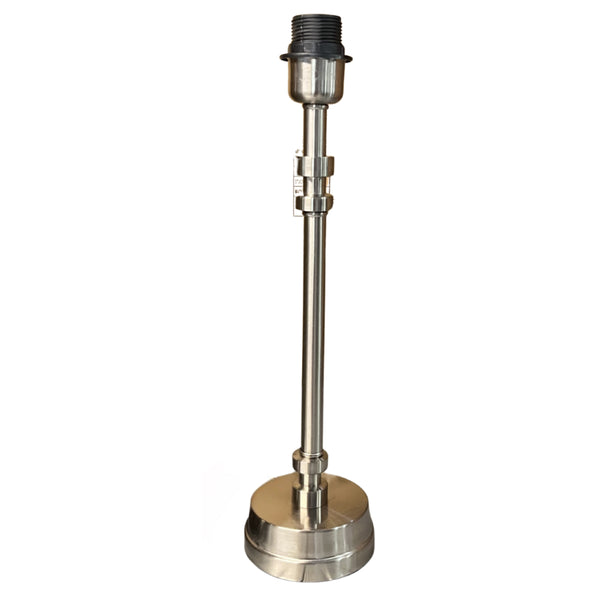 Moderner Lampenfuß in Nickel mit 42 cm Höhe. Ideal für individuelle Leuchten und ein zeitgemäßes Wohnambiente.
