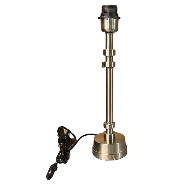Moderner Lampenfuß in edlem Nickel-Finish mit einer Höhe von 35,5 cm. Ideal für individuelle Lichtgestaltungen.