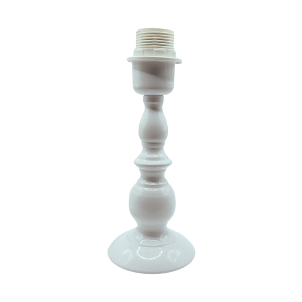 Moderner Lampenfuß in strahlendem Weiß, 33 cm hoch. Ideal für individuelle Lampen und schafft eine helle Atmosphäre.