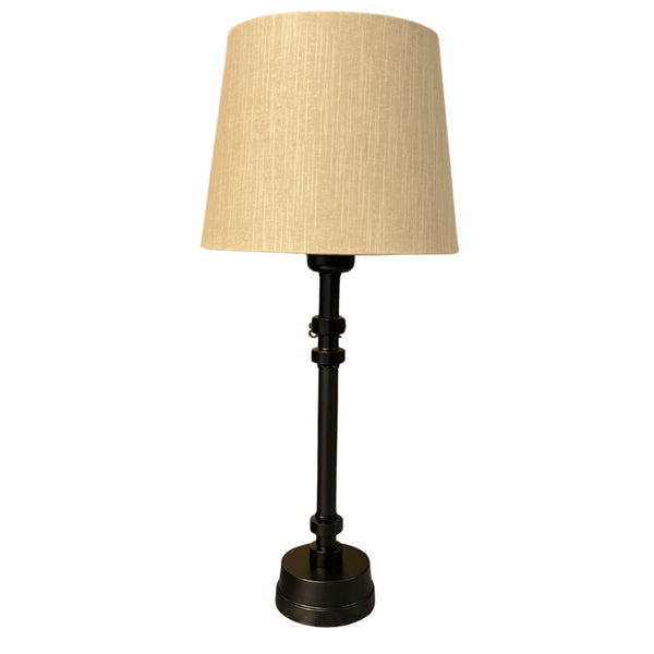 Moderner Lampenfuß in elegantem Schwarz, ideal für vielseitige Leuchten. Er bringt zeitlose Eleganz in jedes Ambiente.