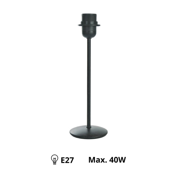 Detailansicht des modernen Lampenfußes in Rost-Optik. Perfekt für elegante Tischlampen in jedem Wohnraum.