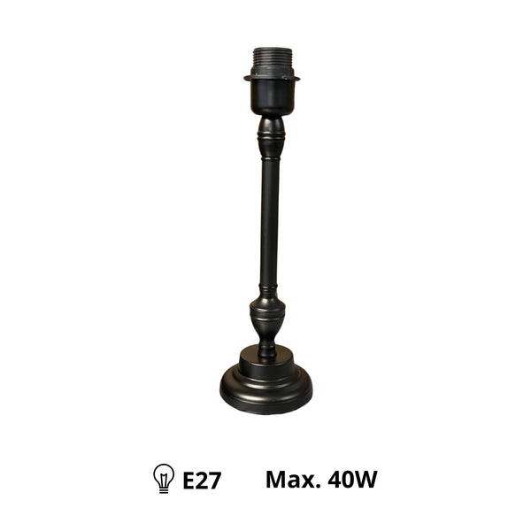 Schwarzer Lampenfuß von Various mit einer Höhe von 33,5 cm. Ideal für moderne Tischlampen und stilvolle Akzente.