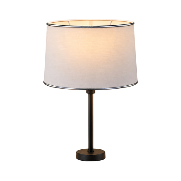 Eleganter Lampenschirm in Weiß und Silber, ideal für moderne Interieurs. Er bringt zeitlosen Chic in jeden Raum.