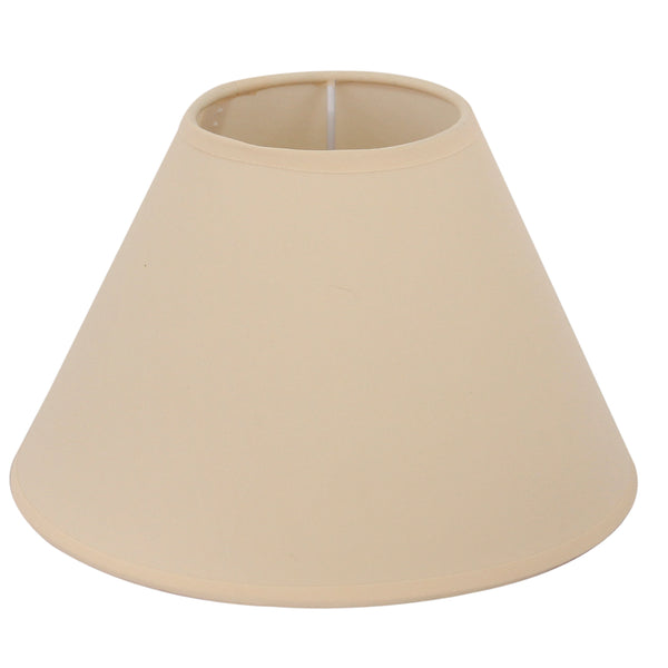 Detailaufnahme des beige Lampenschirms Top mit 20 cm Durchmesser. Perfekt für eine sanfte, gemütliche Lichtatmosphäre.