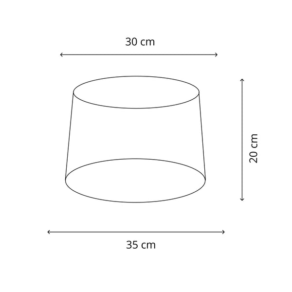 Detailaufnahme des braunen Lampenschirms Drum mit elegantem Design. Perfekt für stimmungsvolle Beleuchtung in jedem Raum.