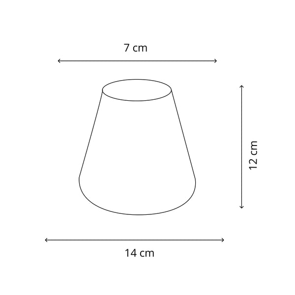Detailaufnahme des cremefarbenen Lampenschirms Top mit sanften Linien.
