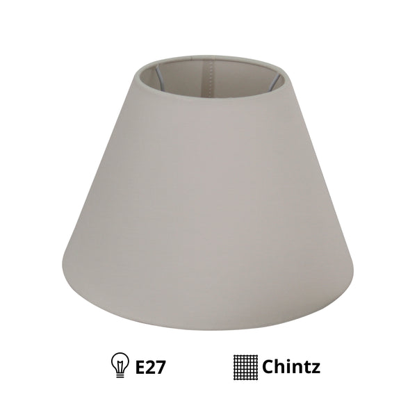 Detailansicht des cremefarbenen Lampenschirms Top mit Ø25 cm. Ein eleganter Akzent für jede stilvolle Beleuchtung.