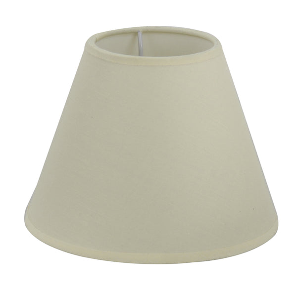Detailaufnahme des cremefarbenen Lampenschirms mit elegantem Design. Ideal für sanfte Lichtakzente in jedem Raum.