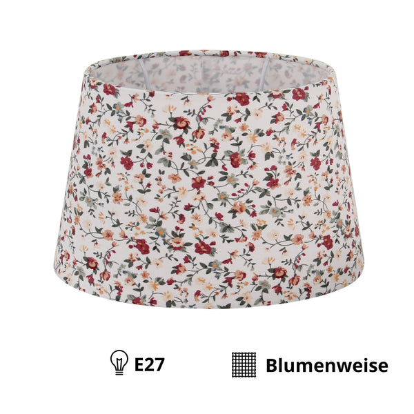 Detailaufnahme des ovalen Lampenschirms in elegantem Creme. Perfekt für eine sanfte und warme Beleuchtung in jedem Raum.