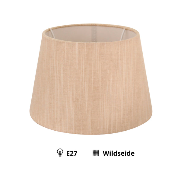 Der cremefarbene Lampenschirm Drum bringt sanftes Licht in jeden Raum. Ideal für eine gemütliche Atmosphäre.