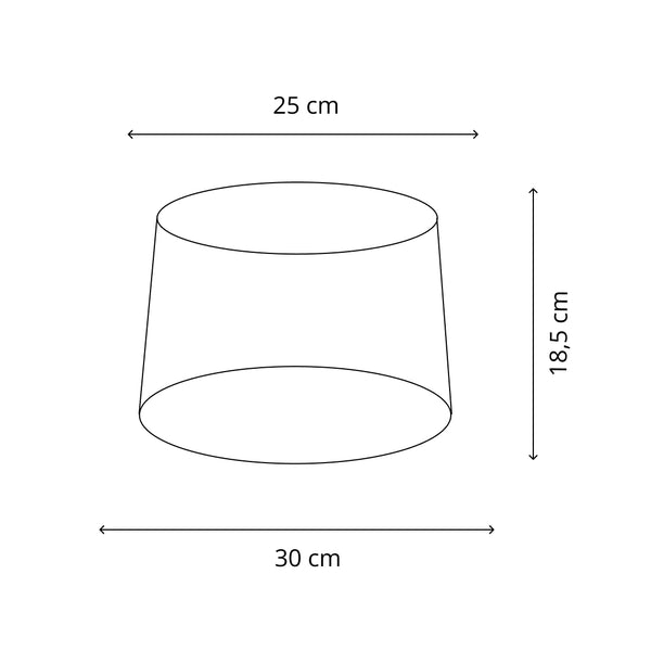 Schöner Lampenschirm im Offwhite mit einem Durchmesser von 30 cm. Ideal für eine sanfte, einladende Beleuchtung.