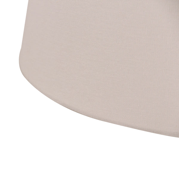 Detaillierte Ansicht des offwhite Lampenschirms Drum mit eleganter Form. Ideal für harmonisches Licht in jedem Raum.