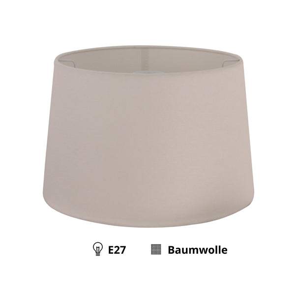 Detailaufnahme des Lampenschirms Drum in Offwhite. Ideal für eine sanfte Beleuchtung und harmonische Raumgestaltung.