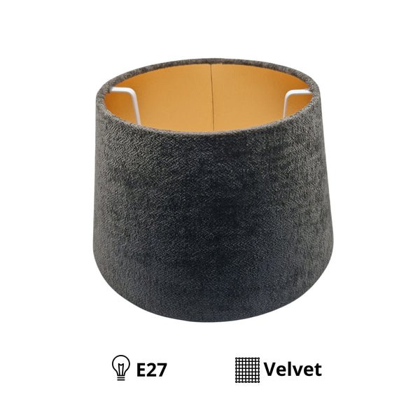 Eleganter Lampenschirm in Gold und Anthrazit, ideal für moderne Wohnräume. Setzt stilvolle Akzente in jedem Raum.