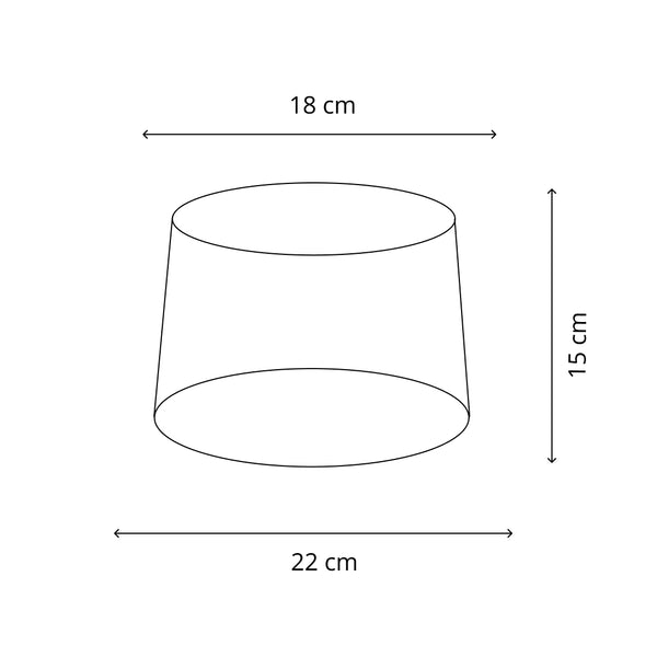 Eleganter Lampenschirm in Anthrazit mit 22 cm Durchmesser. Ein stilvoller Akzent für jede Lichtquelle im Wohnraum.