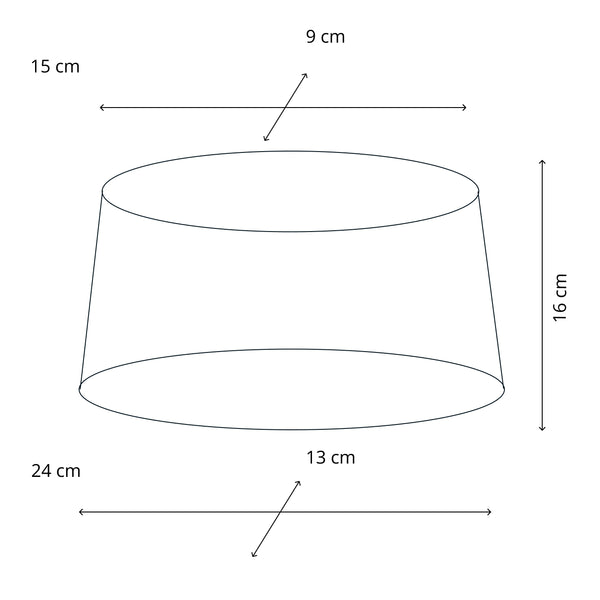 Grauer Lampenschirm Oval mit 16 cm Höhe für harmonisches Licht. Ideal für unterschiedliche Stilrichtungen und Räume.