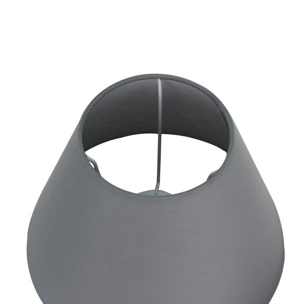 Eleganter grauer Lampenschirm mit einem Durchmesser von 25 cm.