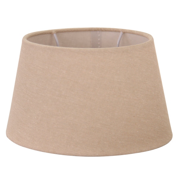 Moderner grauer Lampenschirm oval mit 12,5 cm Höhe, ideal für eine schlichte, stilvolle Raumbeleuchtung.