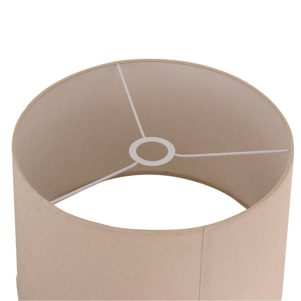 Detailansicht des grauen Lampenschirms Drum mit modernem Design. Ideal für eine stilvolle Beleuchtung in jedem Raum.
