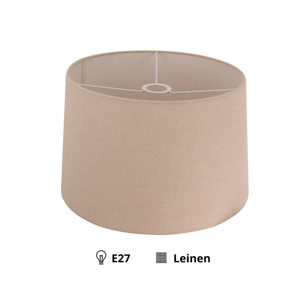 Detailaufnahme des modernen Lampenschirms in Grau. Perfekt geeignet für eine stilvolle Beleuchtung in jedem Raum.