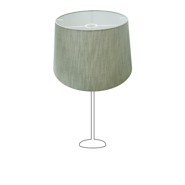 Detailansicht des grauen Lampenschirms Drum mit modernem Design.