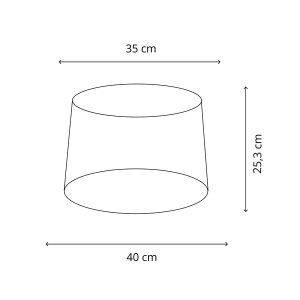 Detailaufnahme des grauen Lampenschirms Drum mit Ø40 cm. Perfekt für eine gemütliche Atmosphäre im Wohnbereich.