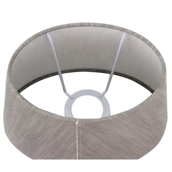 Detailansicht des grauen Lampenschirms Oval (H14 cm).