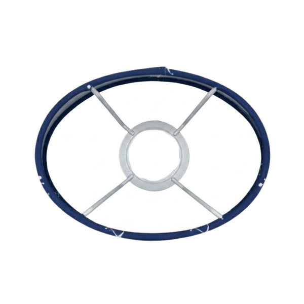 Helleblauer ovaler Lampenschirm in harmonischem Design. Perfekt für eine gemütliche Lichtatmosphäre in jedem Raum.