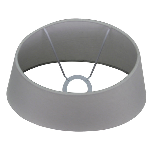 Ovaler Lampenschirm in Hellgrau, modern und ansprechend. Perfekt für sanftes Licht und stilvolle Akzente in jedem Raum.