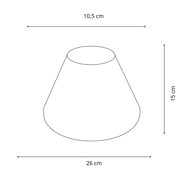 Zeitloser Lampenschirm in Naturfarbe mit einem Durchmesser von 26 cm. Ideal für gemütliche Lichtakzente in jedem Raum.