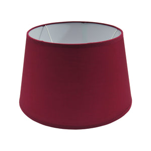 Leuchtender roter Lampenschirm Drum mit modernem Design. Er bringt Farbe und eine gemütliche Atmosphäre in jeden Raum.