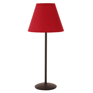 Leuchtend roter Lampenschirm mit modernem Design. Er schafft eine warme und einladende Atmosphäre in jedem Raum.