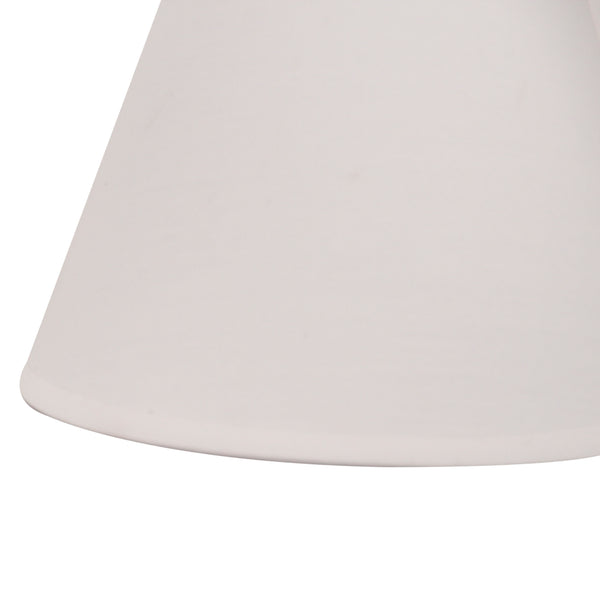 Detailansicht des weißen Lampenschirms Top mit modernem Design. Perfekt für eine sanfte Lichtatmosphäre in jedem Raum.